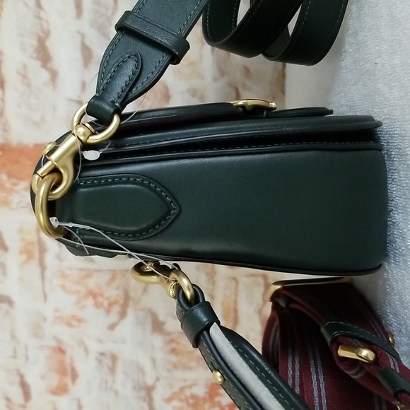 New Coach Beat Saddle Leather Shoulder Bag - Picture 6 of 13